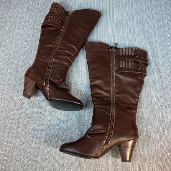 Penningtons WIDE CALF Knee High, Heeled Boots, Size 9 - Picture 2 of 15